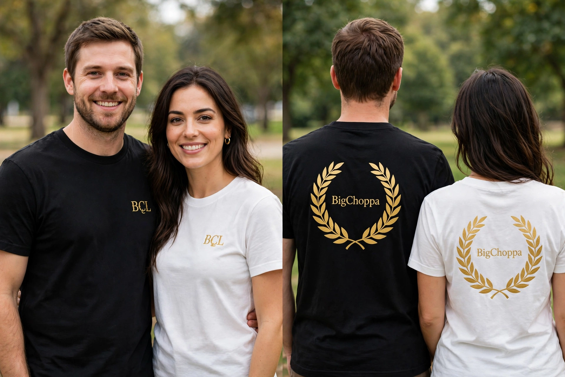 Couple Tees — Black & White