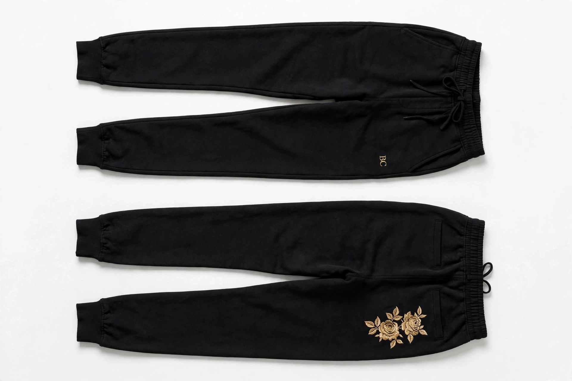 BCL Black Joggers — Roses